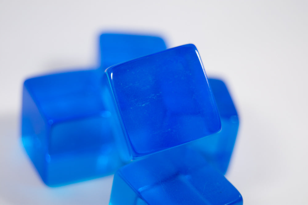 Blank Translucent Blue Dice / Counting Cubes 16mm D6 Square RPG Gaming Dice DIY (Sold by Piece) (Online Only)