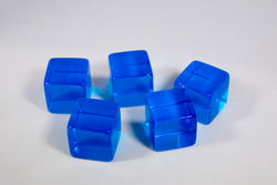 Blank Translucent Blue Dice / Counting Cubes 16mm D6 Square RPG Gaming Dice DIY (Sold by Piece) (Online Only)