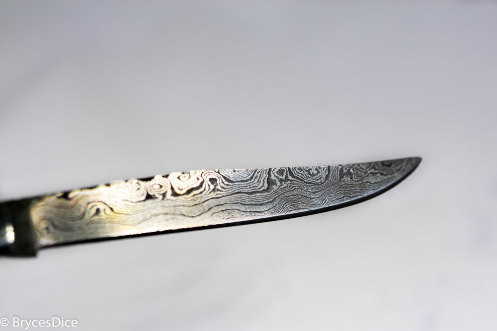 (Green /White/ Red) 9" Damascus Pocket Knife (Online Only)