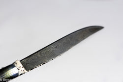 (Green Wood) 9" Damascus Pocket Knife (Online Only)