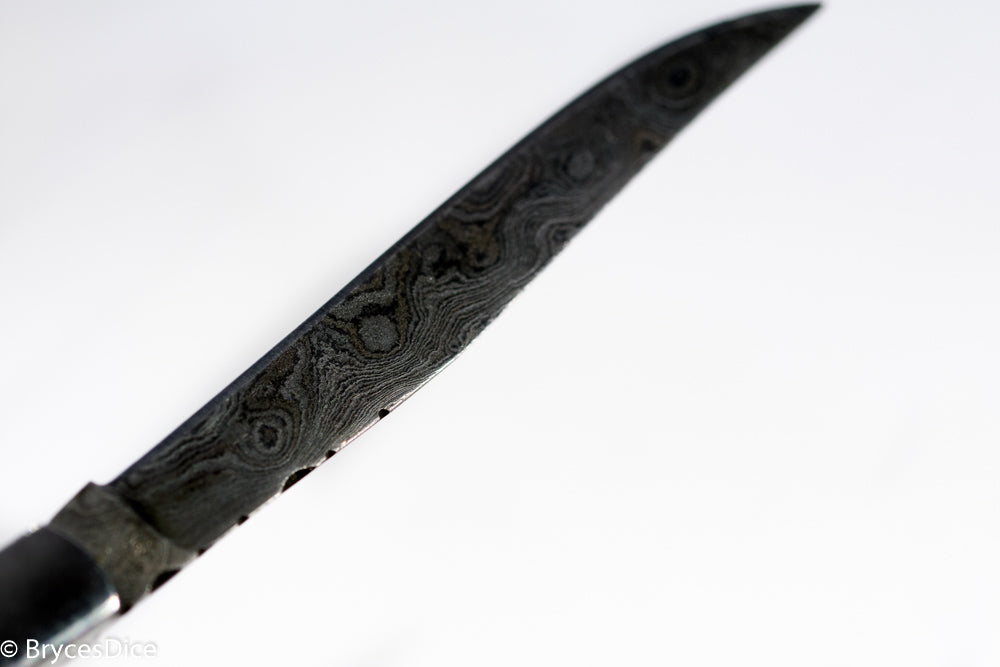 (White Ivory) 9" Damascus Pocket Knife (Online Only)