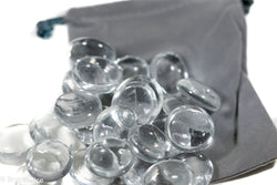 Clear Glass Stones Off-Sized Bagged (approx 25) Glass Gaming (Online Only)