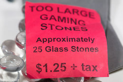 Clear Glass Stones Off-Sized Bagged (approx 25) Glass Gaming (Online Only)