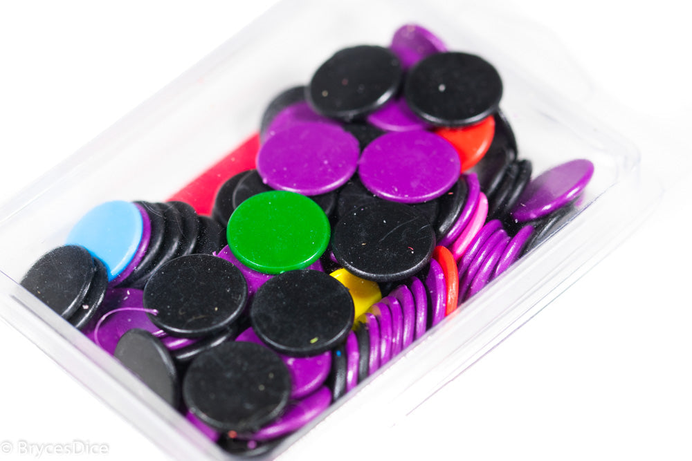 Pack of 100 Assorted 16 mm Opaque Bingo Chips by Chessex (Online Only)