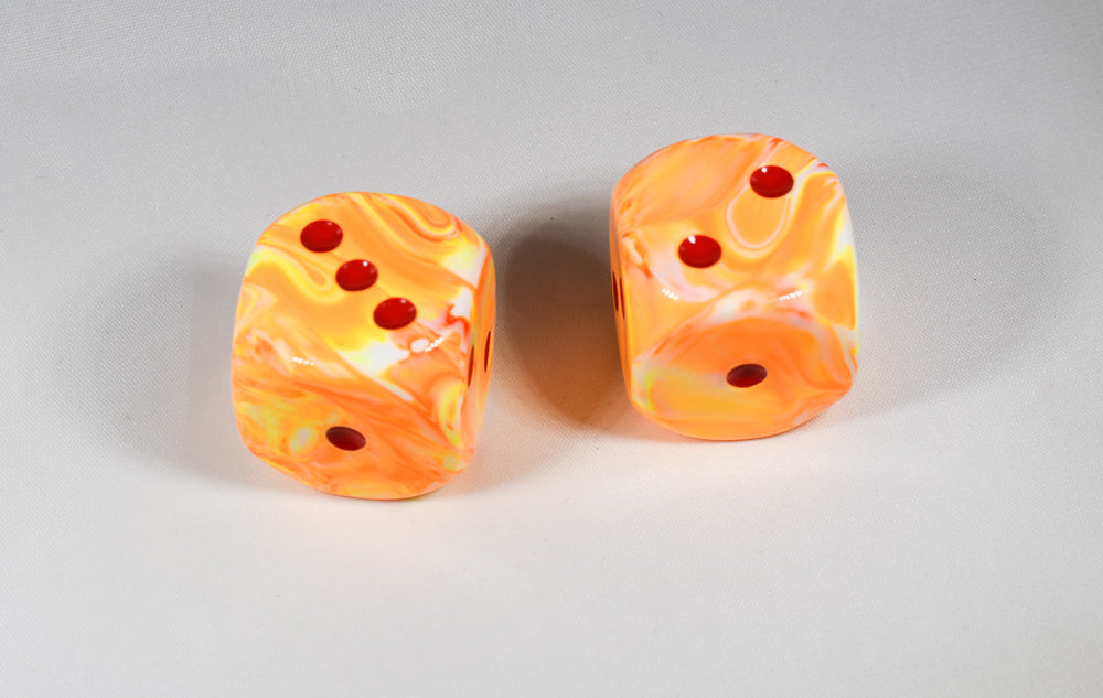 Festive® 30mm w/pips Sunburst™/red d6 Dice (sold per die) (Online Only)