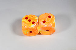 Festive® 30mm w/pips Sunburst™/red d6 Dice (sold per die) (Online Only)