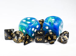 Festive 30mm Waterlily w/White Large Pipped Dice (sold per piece) (Online Only)