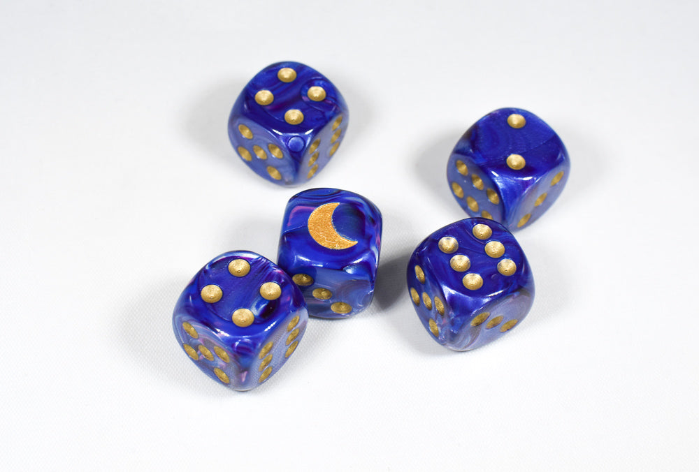Lustrous Purple Custom Crescent Moon w/Gold (Online Only)