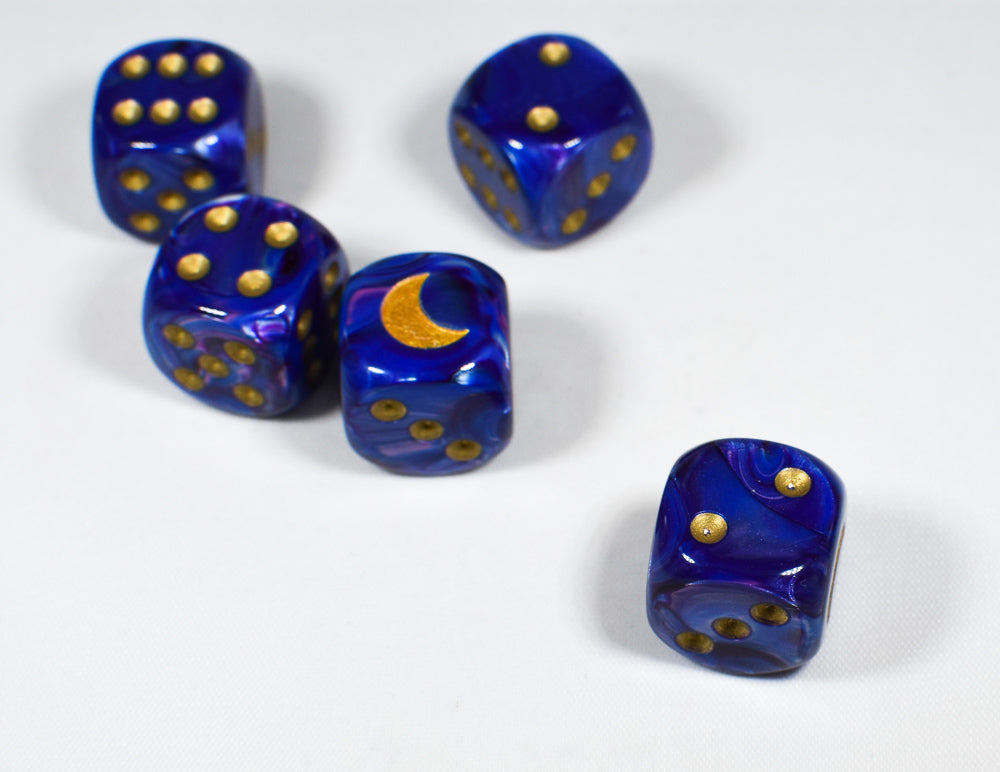 Lustrous Purple Custom Crescent Moon w/Gold (Online Only)