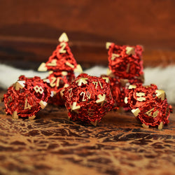 Dragon's Lair Hollow Metal Dice Set - Red (ONLINE ORDER ONLY)