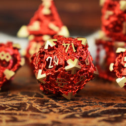 Dragon's Lair Hollow Metal Dice Set - Red (ONLINE ORDER ONLY)