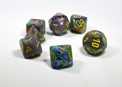 CHX 27449 Polyhedral 7-Die Festive Rio w/ Yellow Numbers (Online Only)