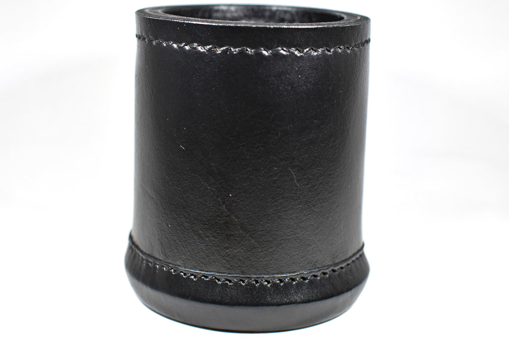 Handmade Leather Dice Cup (Black) (Online Only)