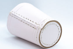 Handmade Leather Dice Cup (White) No Lining white thread Simple (Online Only)