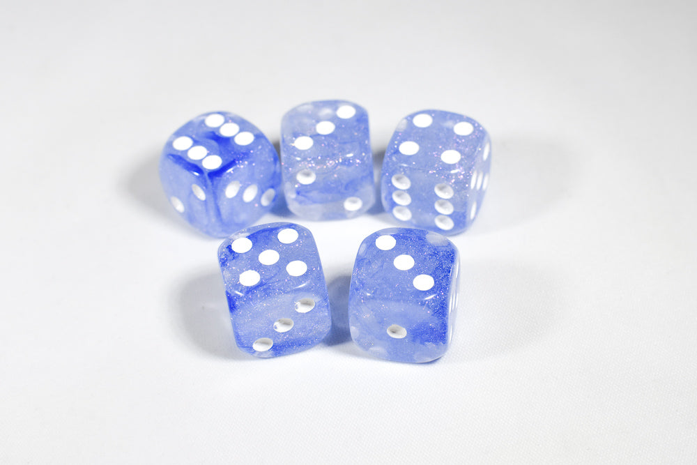 Team Blue Pipped Iridescent d6 16mm Pipped BD6001 | Sold per piece (Online Only)