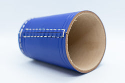 Handmade Leather Dice Cup (Blue) No Lining white thread Simple (Online Only)