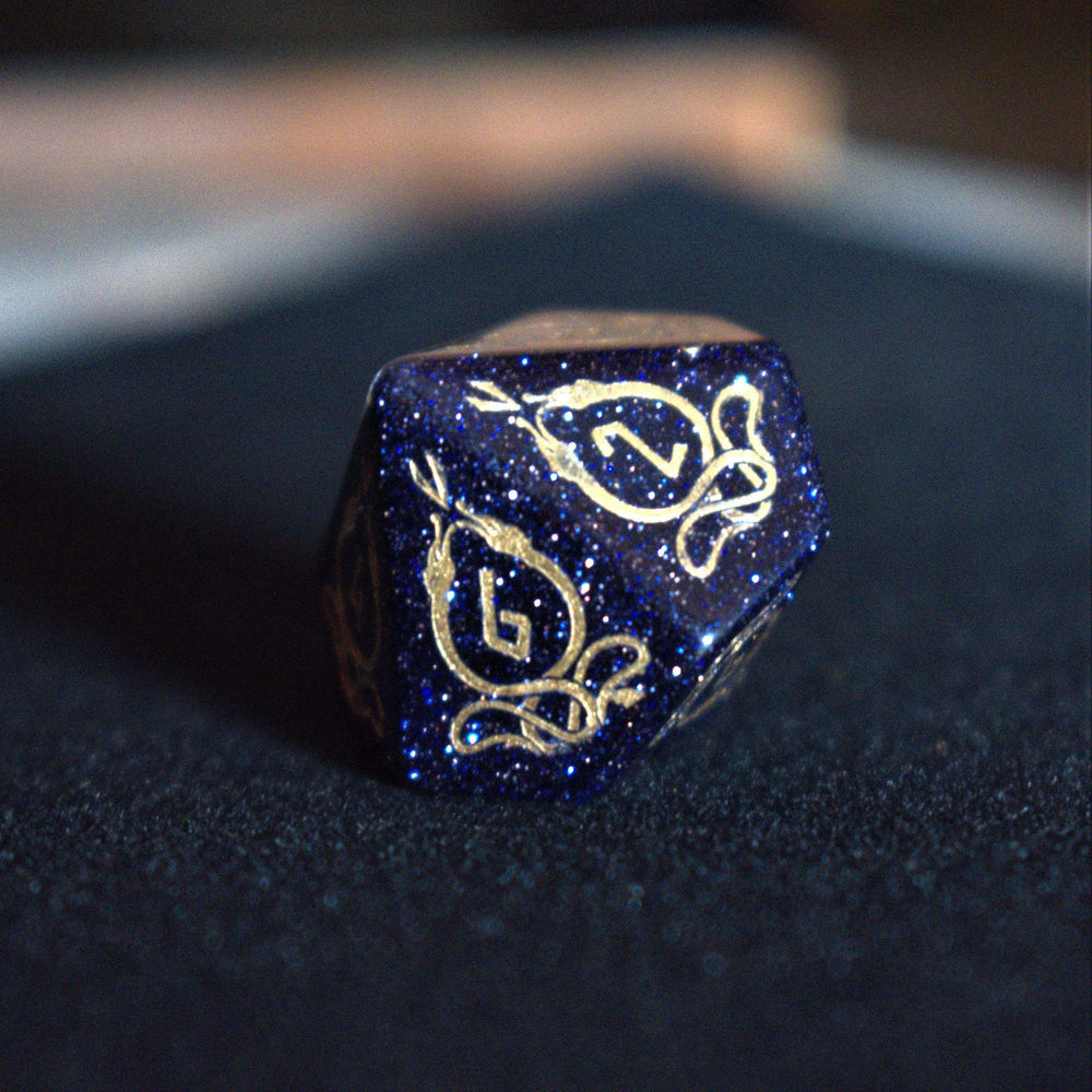 Serpent of Midgard Blue Sandstone Dice Set (ONLINE ORDER ONLY)
