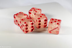 BrycesDice 16mm Glitter d6 (Red) Square Edge [per die] (Online Only)