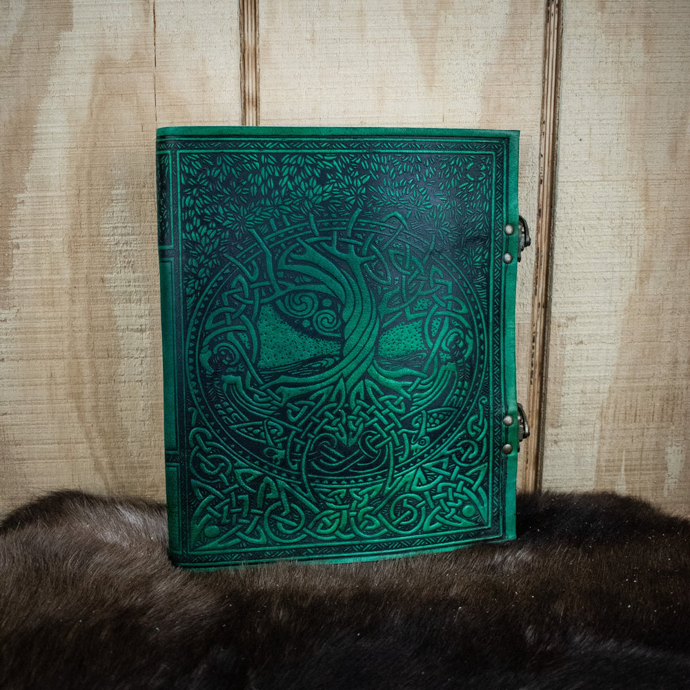 "Tree of Life" Green Leather Sketchbook (ONLINE ORDER ONLY)