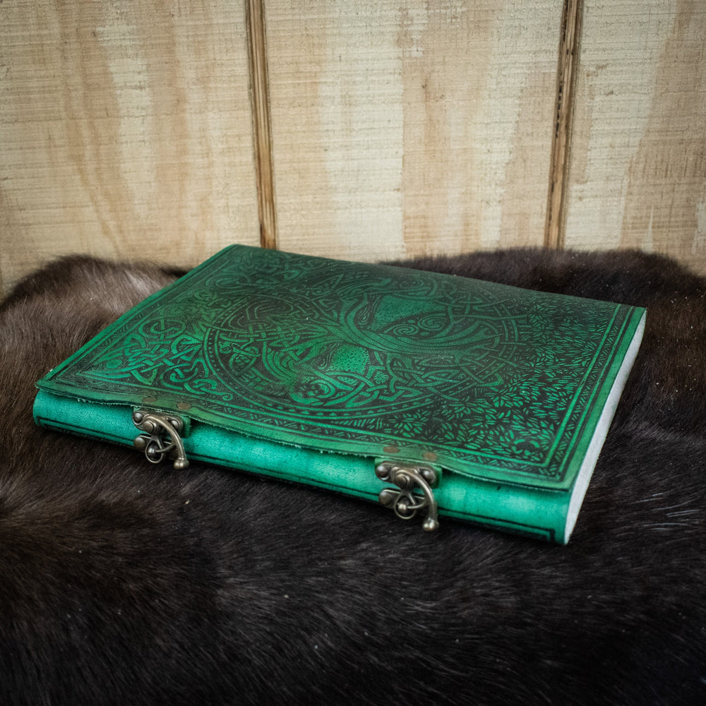 "Tree of Life" Green Leather Sketchbook (ONLINE ORDER ONLY)