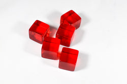Blank Translucent Red Dice / Counting Cubes 16mm D6 Square RPG Gaming Dice DIY (Sold by Piece) (Online Only)