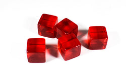 Blank Translucent Red Dice / Counting Cubes 16mm D6 Square RPG Gaming Dice DIY (Sold by Piece) (Online Only)