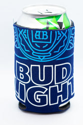 Bud Light Beer AB Cooler Fits 12 oz Aluminum Can Coozie Dark Blue (Online Only)