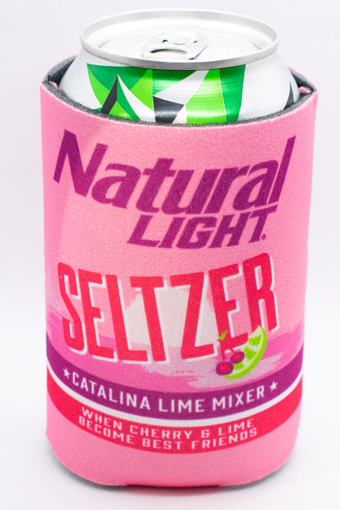 Natural Light Seltzer Cooler  Fits 12 oz Aluminum Can Coozie Catalina Lime Mixer (Online Only)
