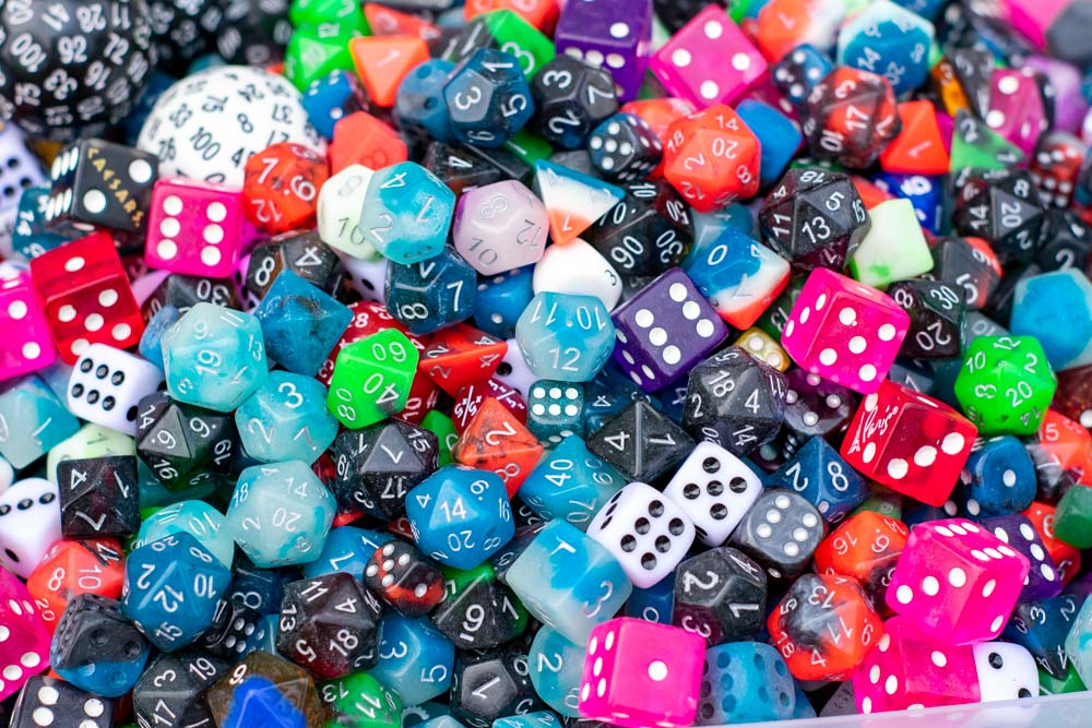 Bescon Lots of Dnd Dice, Pipped Dice, and other Polyhedral Dice Pieces (Factory Seconds) (Online Only)