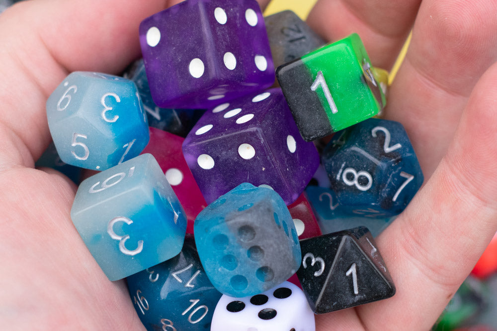 Bescon Lots of Dnd Dice, Pipped Dice, and other Polyhedral Dice Pieces (Factory Seconds) (Online Only)
