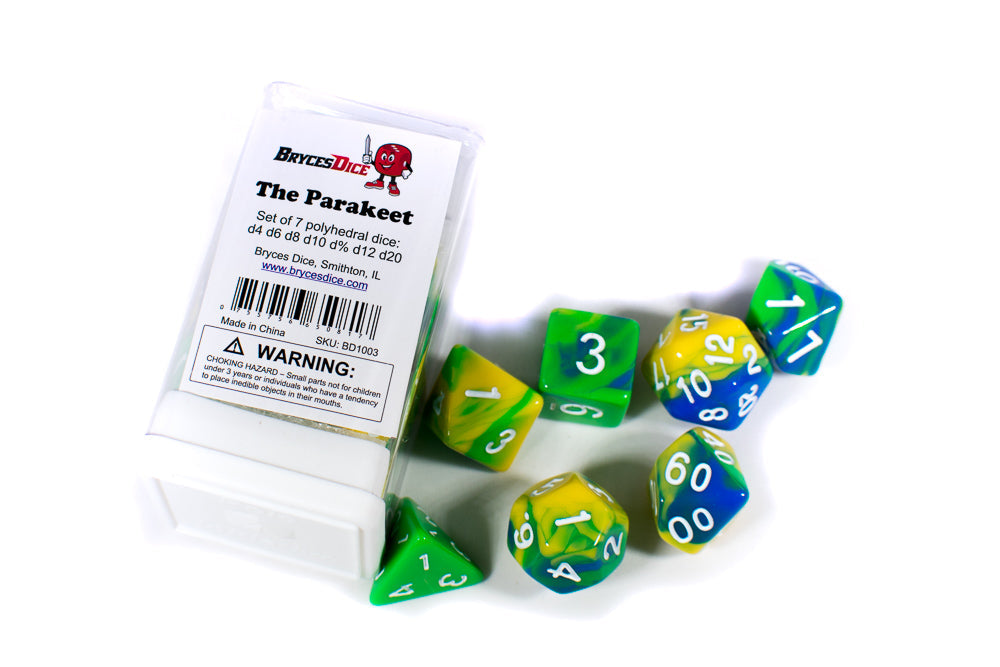 The Parakeet Tri-Color Swirl Green/Yellow/Blue (Online Only)