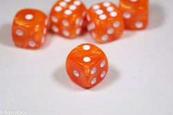 Pearl/Swirl Pipped d6 Dice Orange/Pink/Maroon/Electric Yellow/Brown/Blue/Green/Cranberry 16mm (SOLD BY PIECE) (Online Only)