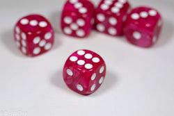 Pearl/Swirl Pipped d6 Dice Orange/Pink/Maroon/Electric Yellow/Brown/Blue/Green/Cranberry 16mm (SOLD BY PIECE) (Online Only)