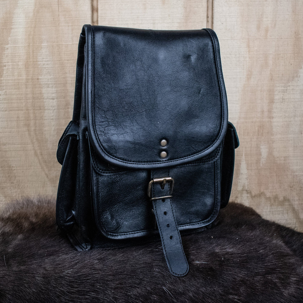 "The Cottage" Leather Mini Backpack - Black (ONLINE ORDER ONLY)