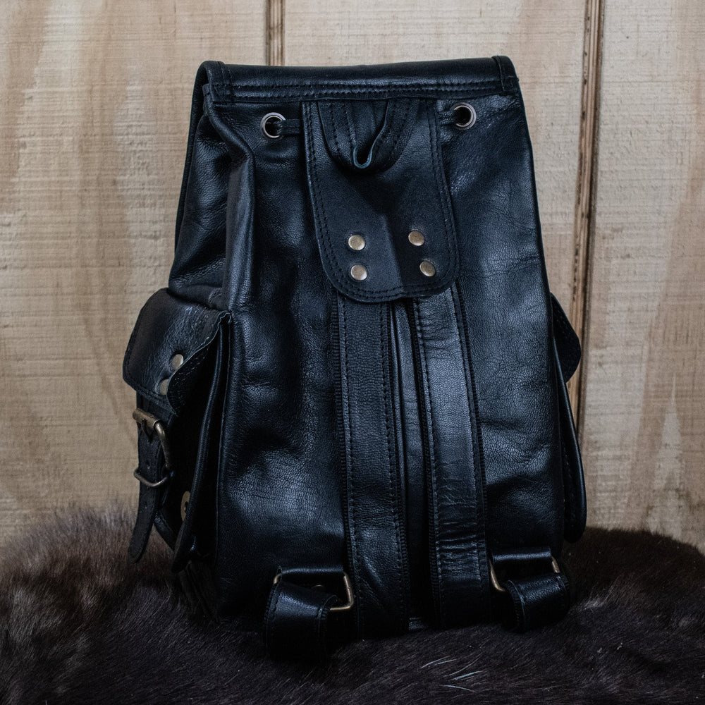 "The Cottage" Leather Mini Backpack - Black (ONLINE ORDER ONLY)