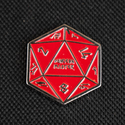 Red and Silver D20 Pin (ONLINE ORDER ONLY)
