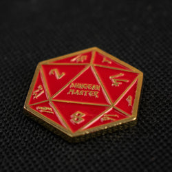 Red and Gold D20 Pin (ONLINE ORDER ONLY)