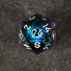 The Omnipotent Liquid Core (Purple/Silver) 50mm D20 (ONLINE ORDER ONLY)