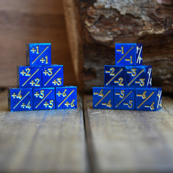 -1/-1 Counter Dice- Blue, 6ct. (ONLINE ORDER ONLY)