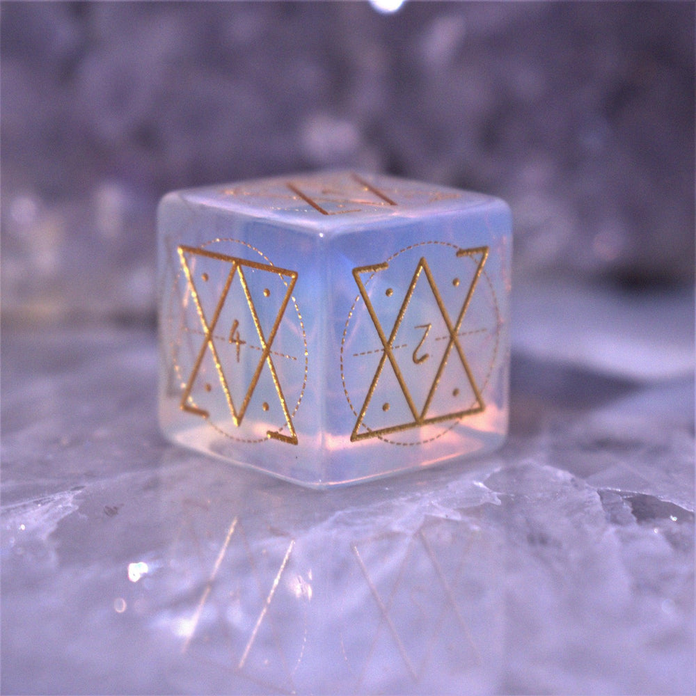 Spellcaster Opalite Stone Dice Set (ONLINE ORDER ONLY)