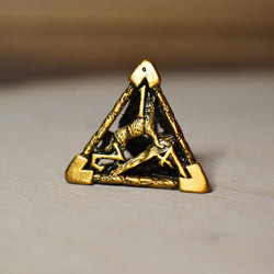 Legends of Valhalla - Golden Brass Hollow Metal Dice Set (ONLINE ORDER ONLY)