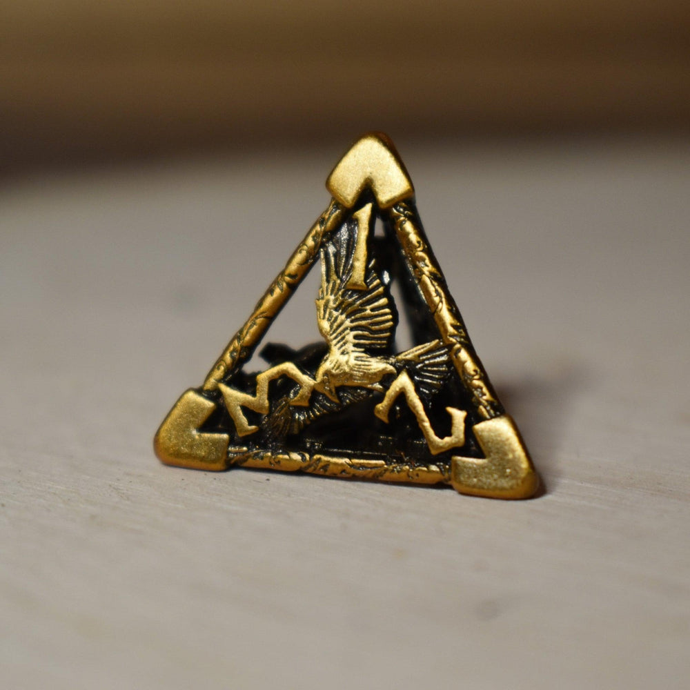 Legends of Valhalla - Golden Brass Hollow Metal Dice Set (ONLINE ORDER ONLY)