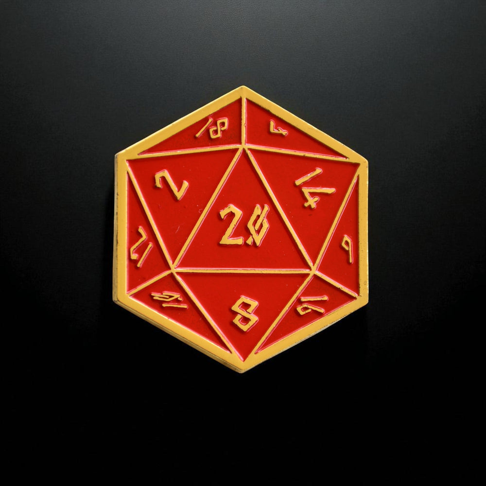 Red and Gold D20 Pin (ONLINE ORDER ONLY)