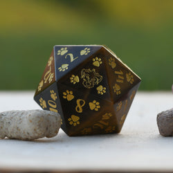 Terrier Puppy Paws Tigers Eye 30mm D20 (ONLINE ORDER ONLY)