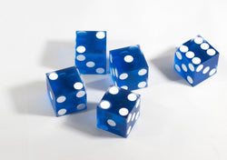 Dark Blue Casino Dice d6 19mm Razor Edge No Serial Numbers or Names Clean (Online Only)