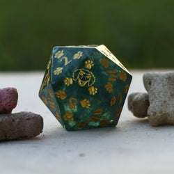 Dachshund Puppy Paws Green Fluorite 30mm D20 (ONLINE ORDER ONLY)