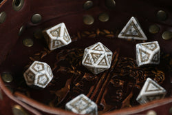 Pre-Order || Roman White Howlite Stone Dice Set
