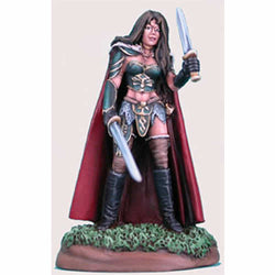 DSM1144 Female Fighter with Long Sword and Dagger The Protector Miniature (ONLINE ORDER ONLY)