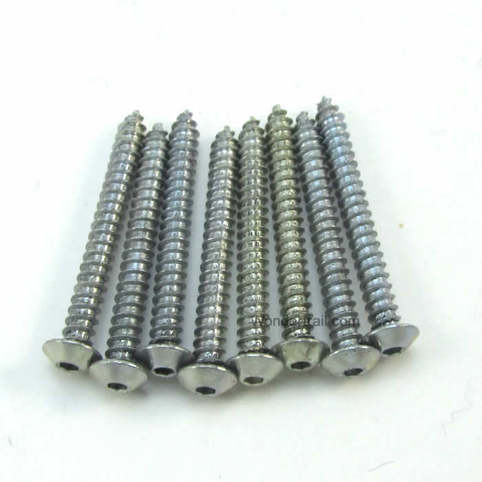 DUB529 Button Head Sheet Metal Screws no. 4 x 1in (8) Dubro (ONLINE ORDER ONLY)