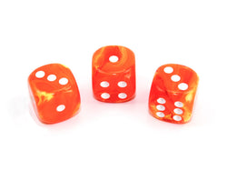 Vortex® 16mm w/pips Solar/white d6 (sold per die) | oop Rare Dice